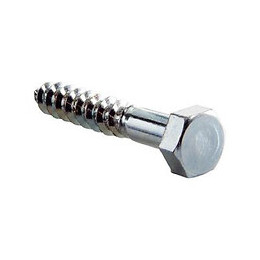 6 tirefonds tête hexagonale acier zingué 7x40mm