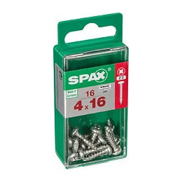 Lot De 16 Vis Acier Tête Cylindrique Bombée Spax, Diam.4 Mm X L.16 Mm