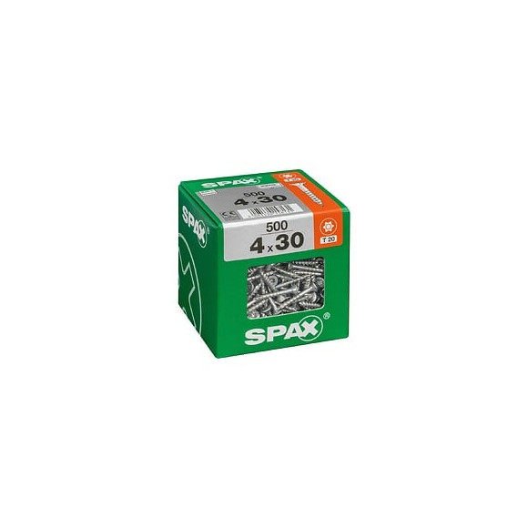 Lot De 500 Vis Acier Tête Fraisée Torx Spax, Diam.4 Mm X L.30 Mm