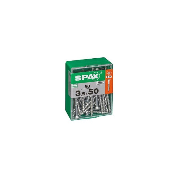 Lot De 50 Vis Acier Tête Autofraisée Plate Spax, Diam.3.5 Mm X L.50 Mm