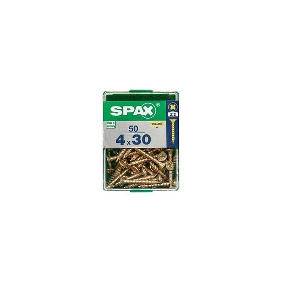 Lot De 50 Vis Acier Tête Fraisée Pozidriv Spax, Diam.4 Mm X L.30 Mm