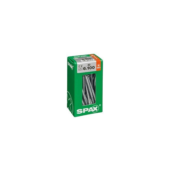 Lot De 30 Vis Acier Tête Fraisée Torx Spax, Diam.6 Mm X L.100 Mm