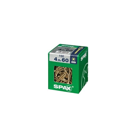 Lot De 150 Vis Acier Tête Fraisée Pozidriv Spax, Diam.4.5 Mm X L.60 Mm