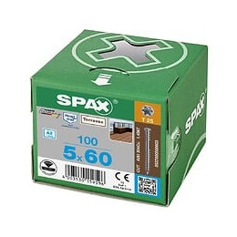 100 Vis Torx Autoforeuse 5x60 Spax-deck Inox A2 - Terrasse Bois Éxotique