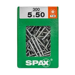Lot De 300 Vis Acier Tête Fraisée Torx Spax, Diam.5 Mm X L.50 Mm