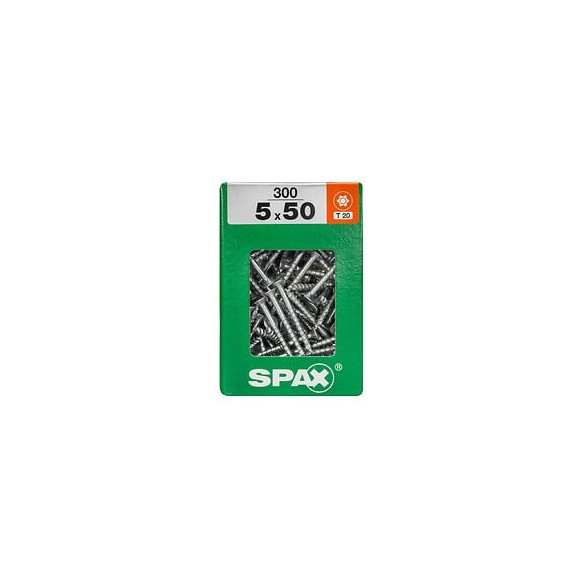 Lot De 300 Vis Acier Tête Fraisée Torx Spax, Diam.5 Mm X L.50 Mm
