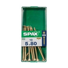 Lot De 10 Vis Acier Tête Fraisée Pozidriv Spax, Diam.5 Mm X L.80 Mm