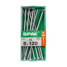 Lot De 10 Vis Acier Tête Autofraisée Plate Spax, Diam.5 Mm X L.120 Mm