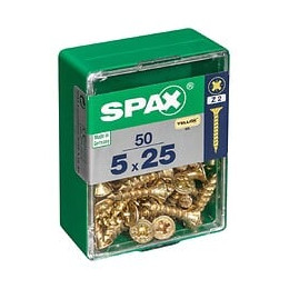 Lot De 50 Vis Acier Tête Fraisée Pozidriv Spax, Diam.5 Mm X L.25 Mm