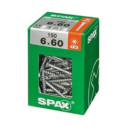 Lot De 150 Vis Acier Tête Fraisée Torx Spax, Diam.6 Mm X L.60 Mm