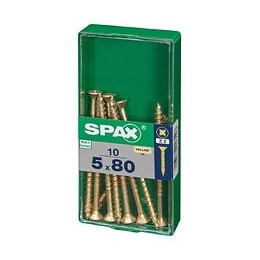 Lot De 10 Vis Acier Tête Fraisée Pozidriv Spax, Diam.5 Mm X L.80 Mm