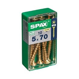 Lot De 10 Vis Acier Tête Fraisée Pozidriv Spax, Diam.5 Mm X L.70 Mm