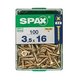 Lot De 100 Vis Acier Tête Fraisée Pozidriv Spax, Diam.3.5 Mm X L.16 Mm