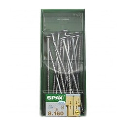Lot De 16 Vis Acier Torx Spax, Diam.8 Mm X L.160 Mm