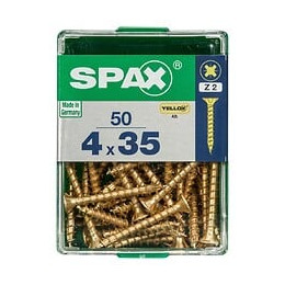 Lot De 50 Vis Acier Tête Fraisée Pozidriv Spax, Diam.4 Mm X L.35 Mm