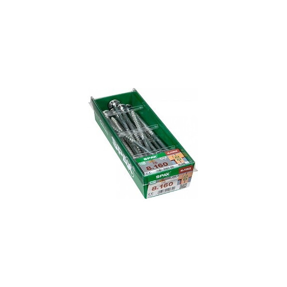 Lot De 16 Vis Acier Torx Spax, Diam.8 Mm X L.160 Mm