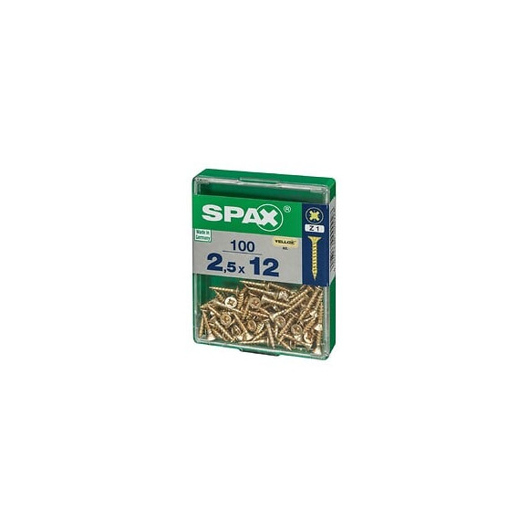 Lot De 100 Vis Acier Tête Fraisée Pozidriv Spax, Diam.2.5 Mm X L.12 Mm