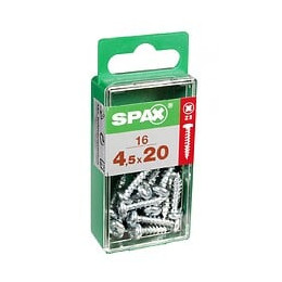 Lot De 16 Vis Acier Tête Ronde Torx Spax, Diam.4.5 Mm X L.20 Mm