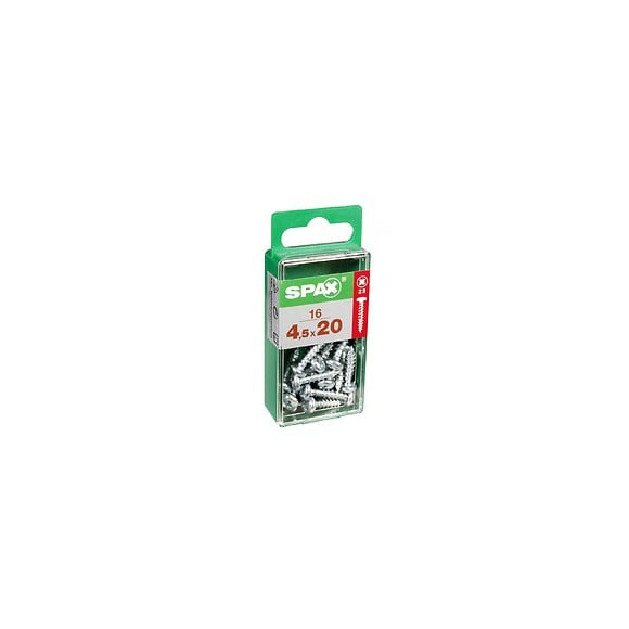Lot De 16 Vis Acier Tête Ronde Torx Spax, Diam.4.5 Mm X L.20 Mm