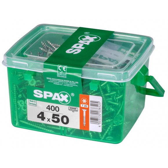 Lot De 400 Vis Acier Tête Fraisée Torx Spax, Diam.4 Mm X L.50 Mm