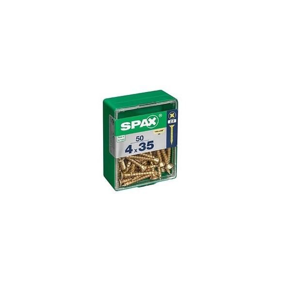 Lot De 50 Vis Acier Tête Fraisée Pozidriv Spax, Diam.4 Mm X L.35 Mm