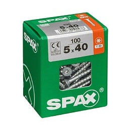 Lot De 100 Vis Acier Tête Fraisée Torx Spax, Diam.5 Mm X L.40 Mm