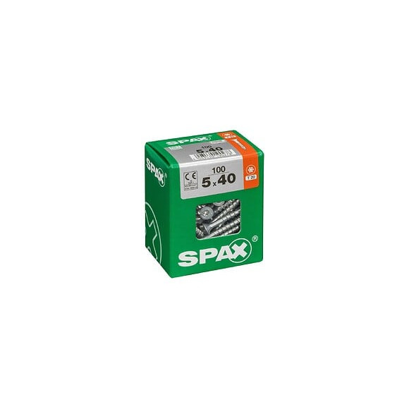 Lot De 100 Vis Acier Tête Fraisée Torx Spax, Diam.5 Mm X L.40 Mm