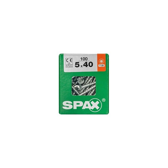Lot De 100 Vis Acier Tête Fraisée Torx Spax, Diam.5 Mm X L.40 Mm