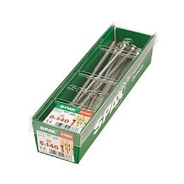 Lot De 20 Vis Acier Tête Fraisée Bombée Torx Spax, Diam.6 Mm X L.140 Mm