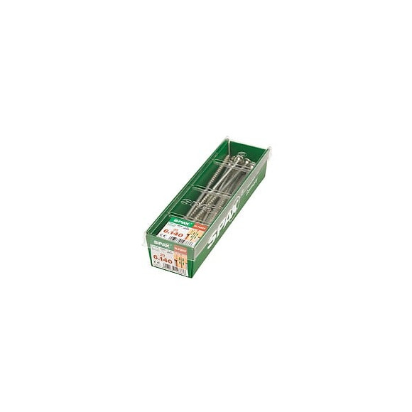 Lot De 20 Vis Acier Tête Fraisée Bombée Torx Spax, Diam.6 Mm X L.140 Mm
