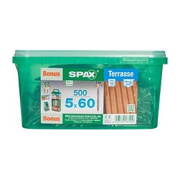 Lot De 500 Vis Terrasse Acier Tête Cylindrique Spax, Diam.5 Mm X L.60 Mm