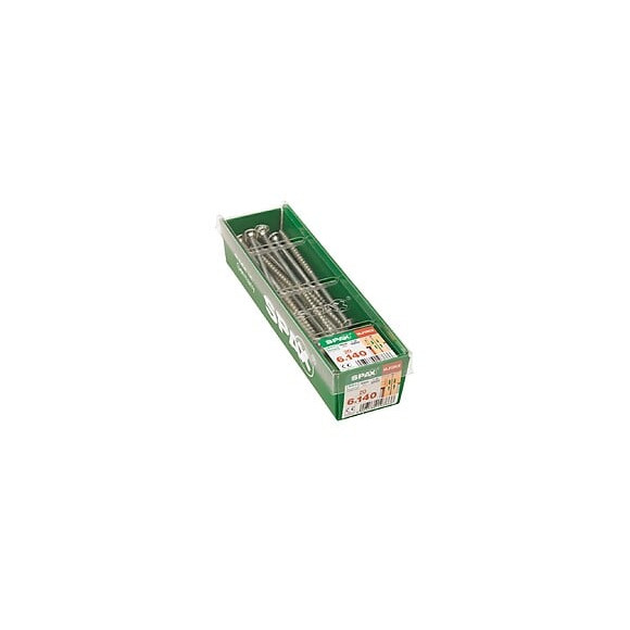 Lot De 20 Vis Acier Tête Fraisée Bombée Torx Spax, Diam.6 Mm X L.140 Mm