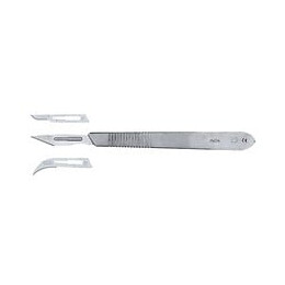 Scalpel Tout Inox Avec Assortiment De 3 Lames
