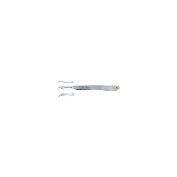 Scalpel Tout Inox Avec Assortiment De 3 Lames