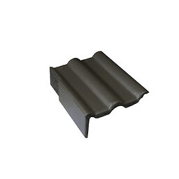 Tuile de rive universelle gauche double romane brun