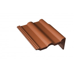 Tuile de rive universelle droite double romane rouge sienne