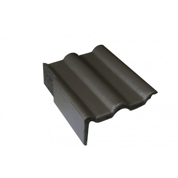 Tuile de rive universelle gauche double romane brun