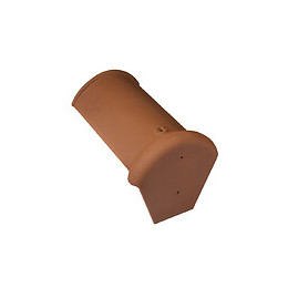 Faîtière d'about demi-ronde début Rouge Naturel