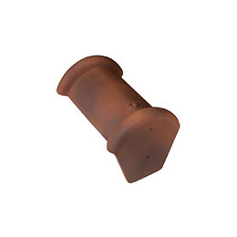 Faîtière d'about demi-ronde fin Rouge Vieilli