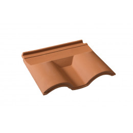 Double tuile sous-faîtière demi-pureau Gallo-Romane Rouge