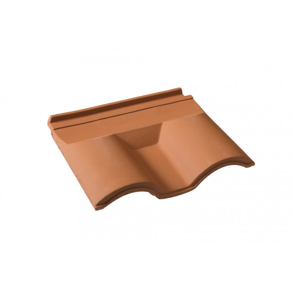 Double tuile sous-faîtière demi-pureau Gallo-Romane Rouge