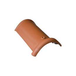 Faîtière/Arêtier demi-ronde de 40 Rouge Naturel
