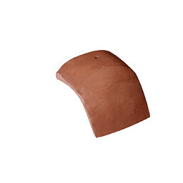 Ecusson fin pour tuile de rive ronde Plein Ciel Rouge S