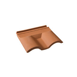 Double tuile sous-faîtière demi-pureau Gallo-Romane Rouge