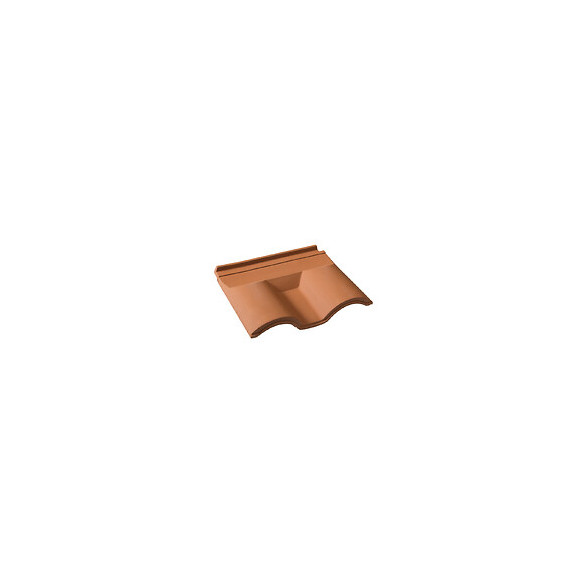 Double tuile sous-faîtière demi-pureau Gallo-Romane Rouge