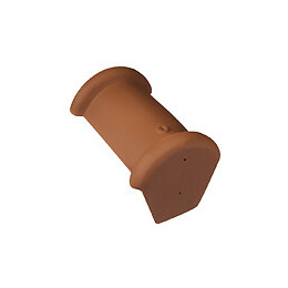 Faîtière d'about demi-ronde fin Rouge Naturel