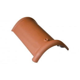 Faîtière/Arêtier demi-ronde de 40 Rouge Naturel