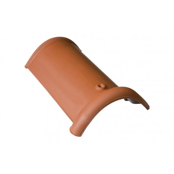 Faîtière/Arêtier demi-ronde de 40 Rouge Naturel