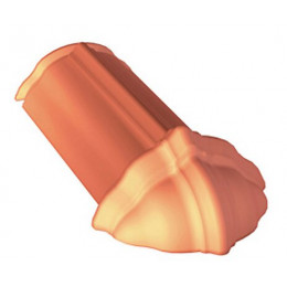 Arêtier d'about à emboitement de 40 Brun Masse