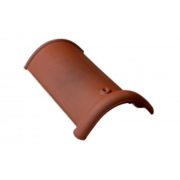Faîtière/Arêtier demi-ronde de 40 Rouge Vieilli